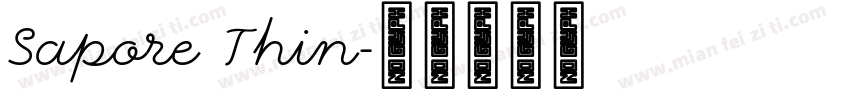 Sapore Thin字体转换